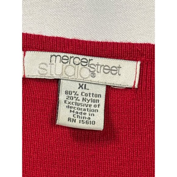 Mercer Street Studio XL Red Knit Tank Top Sequin Detail - Picture 4 of 5